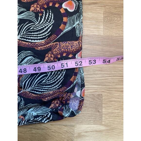 Anthropologie x Temperley London Maxi Slip Dress Size 8 Tropical Black Print - Picture 7 of 9